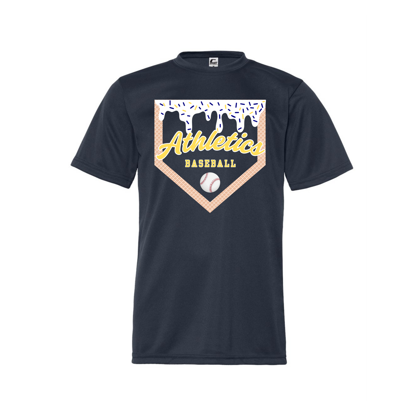 Athletics Baseball Drip Navy Performance T-shirt
