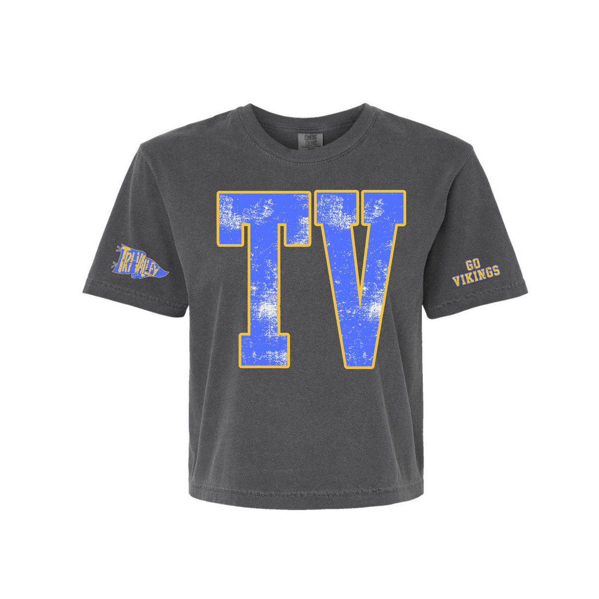 **PRE-ORDER**Vikings Big TV Comfort Colors Boxy Crop T-Shirt