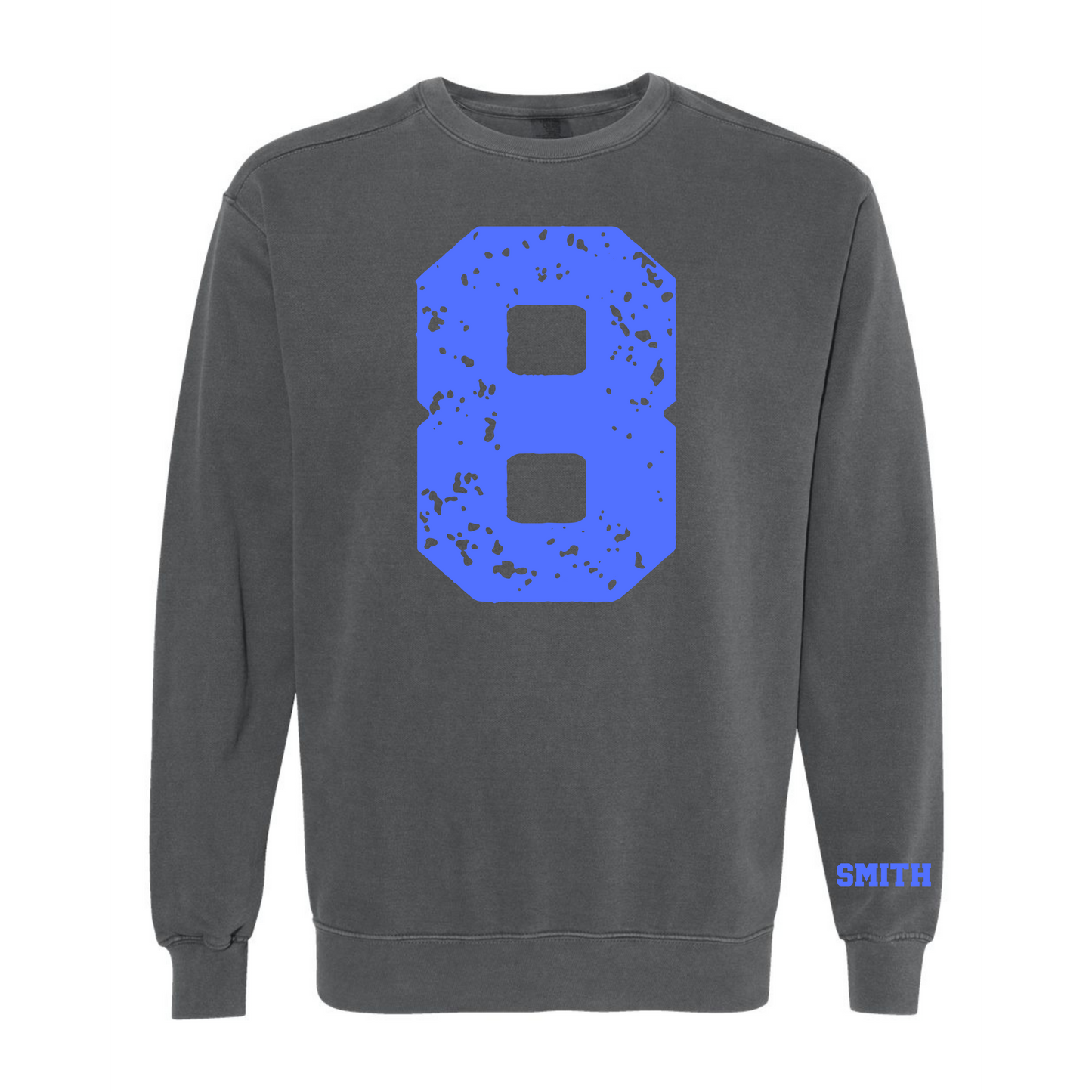 Comfort Colors Grunge Number Crew Neck