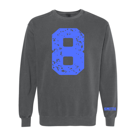 Comfort Colors Grunge Number Crew Neck