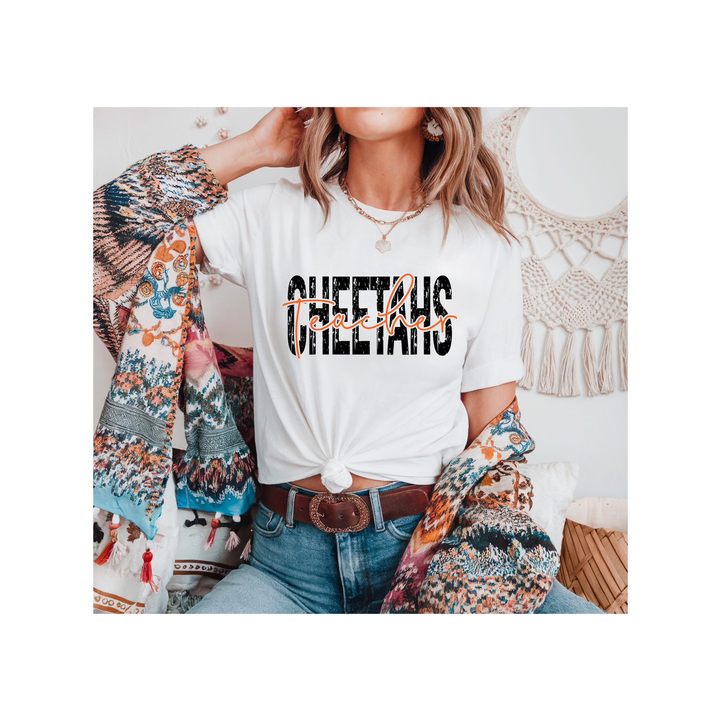 Cheetahs Teacher Comfort Colors T-shirt