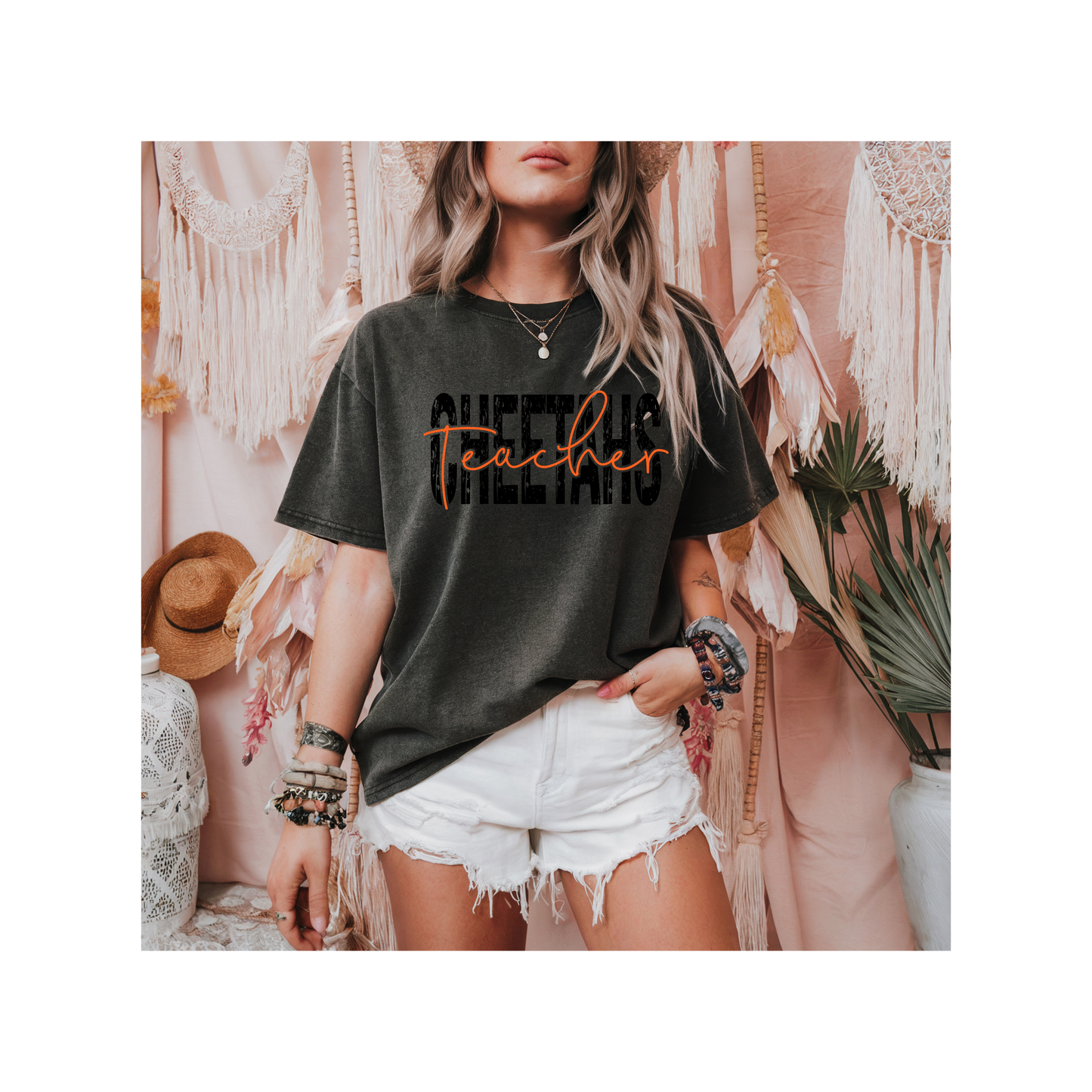 Cheetahs Teacher Comfort Colors T-shirt