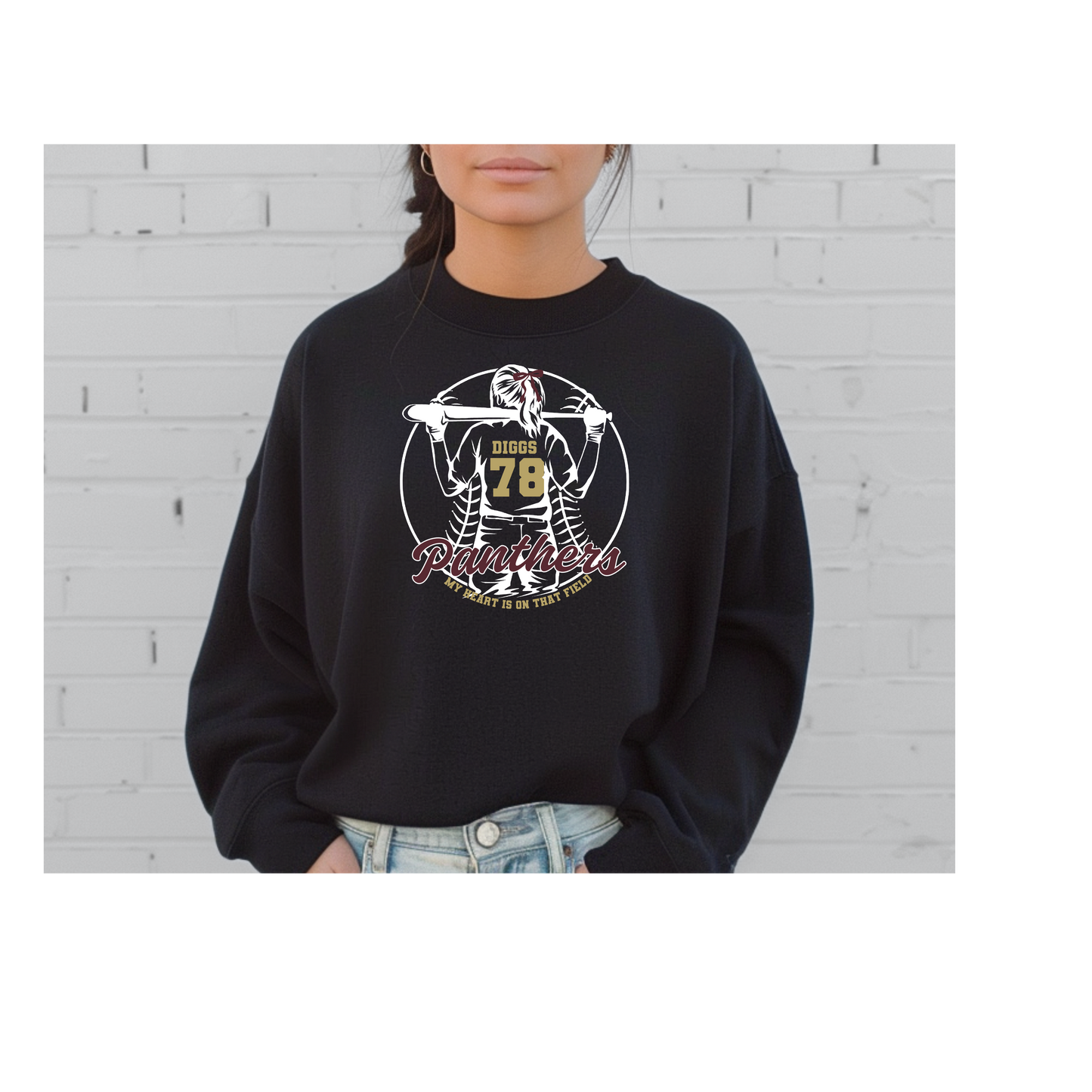 Custom Softball Girl Sweatshirt