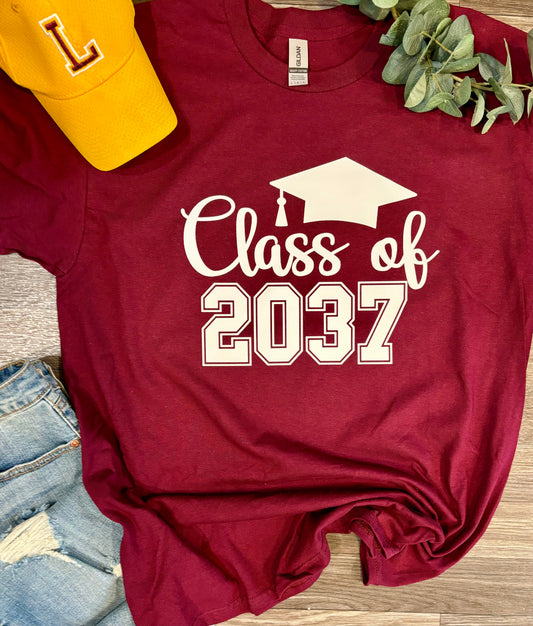 Class of 2037 Youth Sizes Tshirt