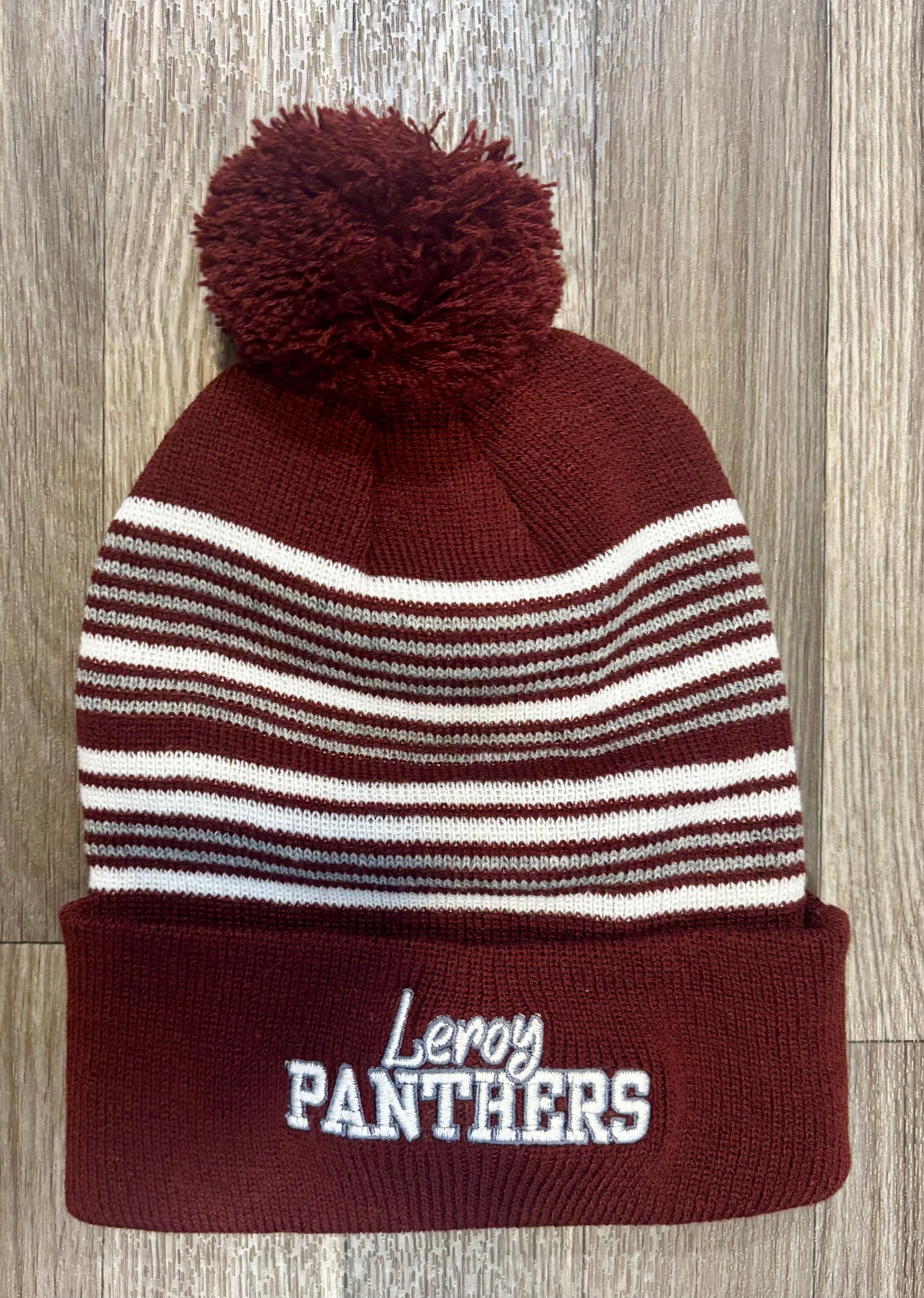 Maroon Striped Panthers Hat