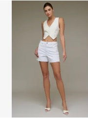 Hidden Jeans White 4" Inseam A Line Shorts