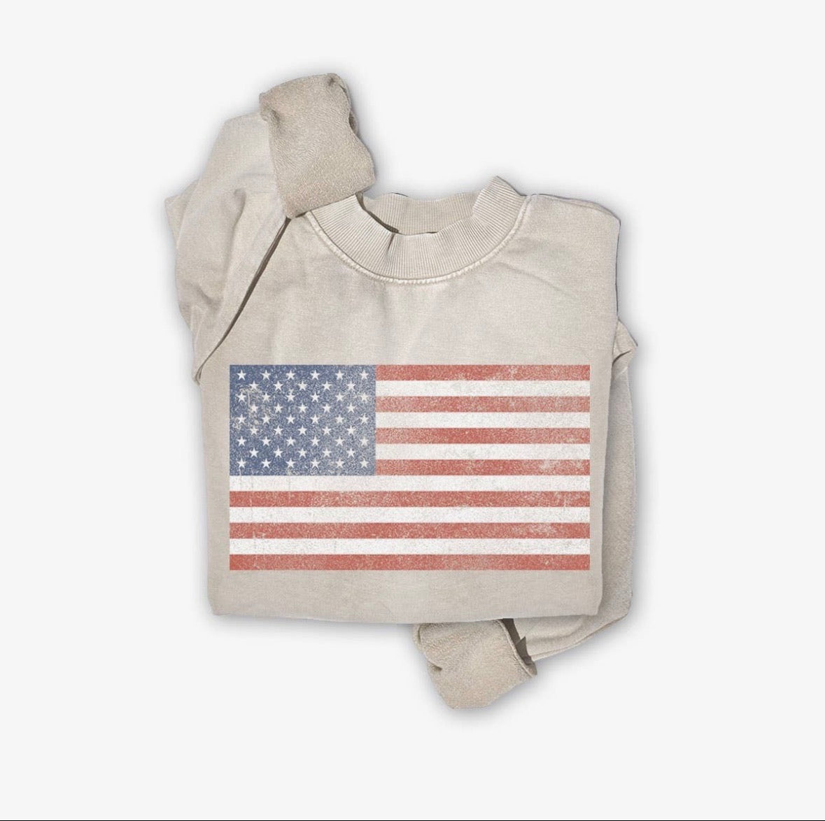 Vintage American Flag Mineral Washed Sweatshirt