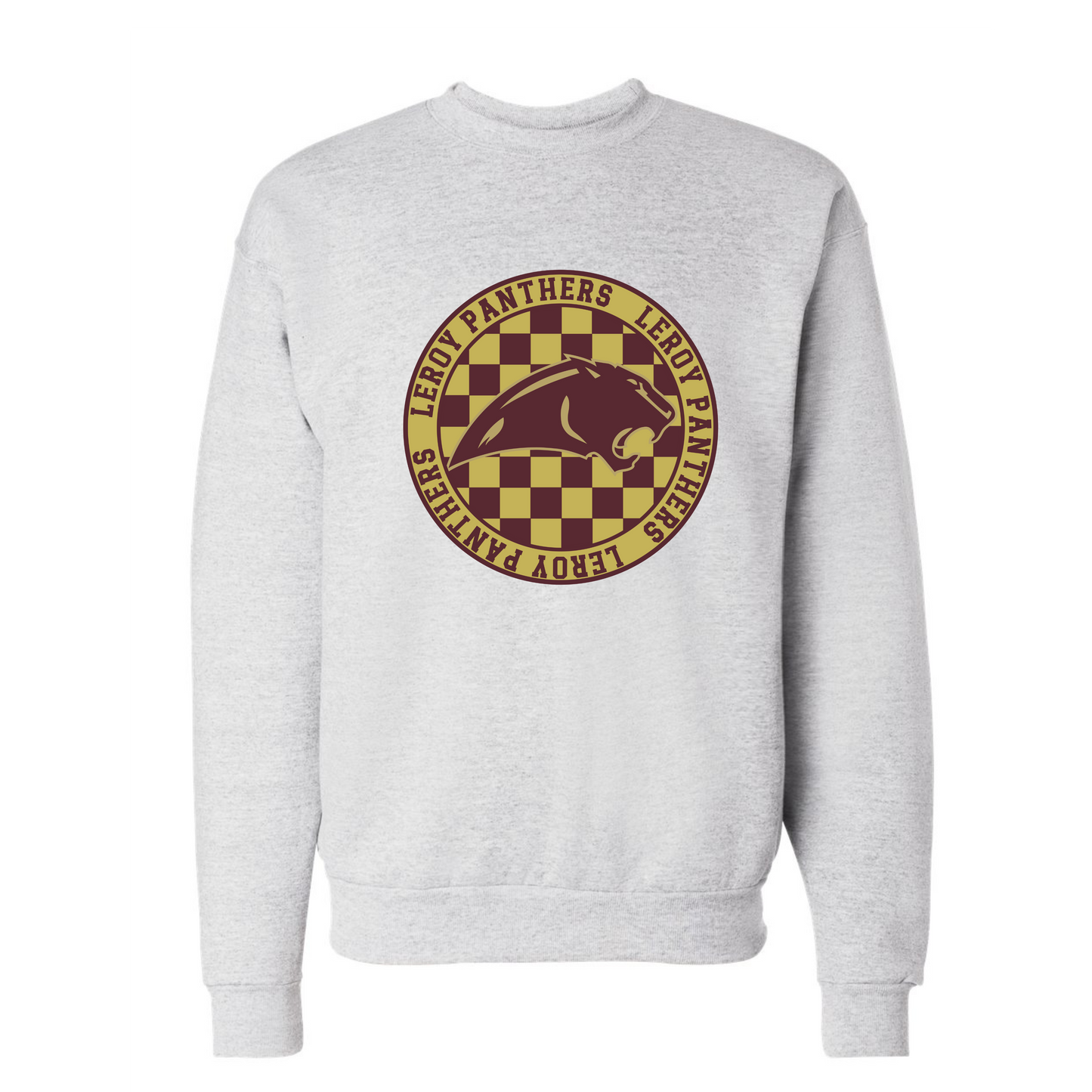 Leroy Panther Checkered Crew Neck
