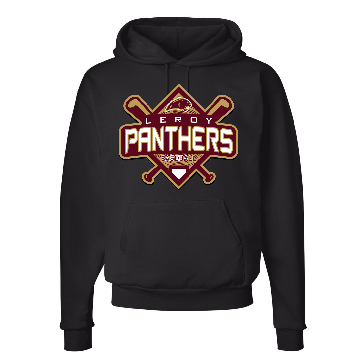 Leroy Panthers Baseball Hoodie