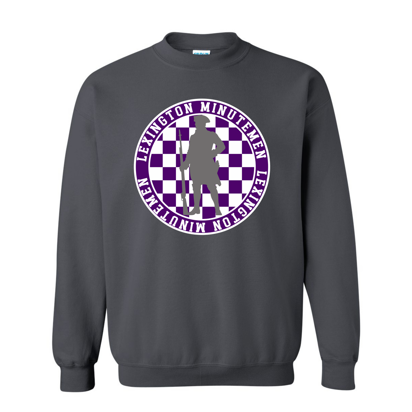 Lexington Minutemen Checkered Crew Neck