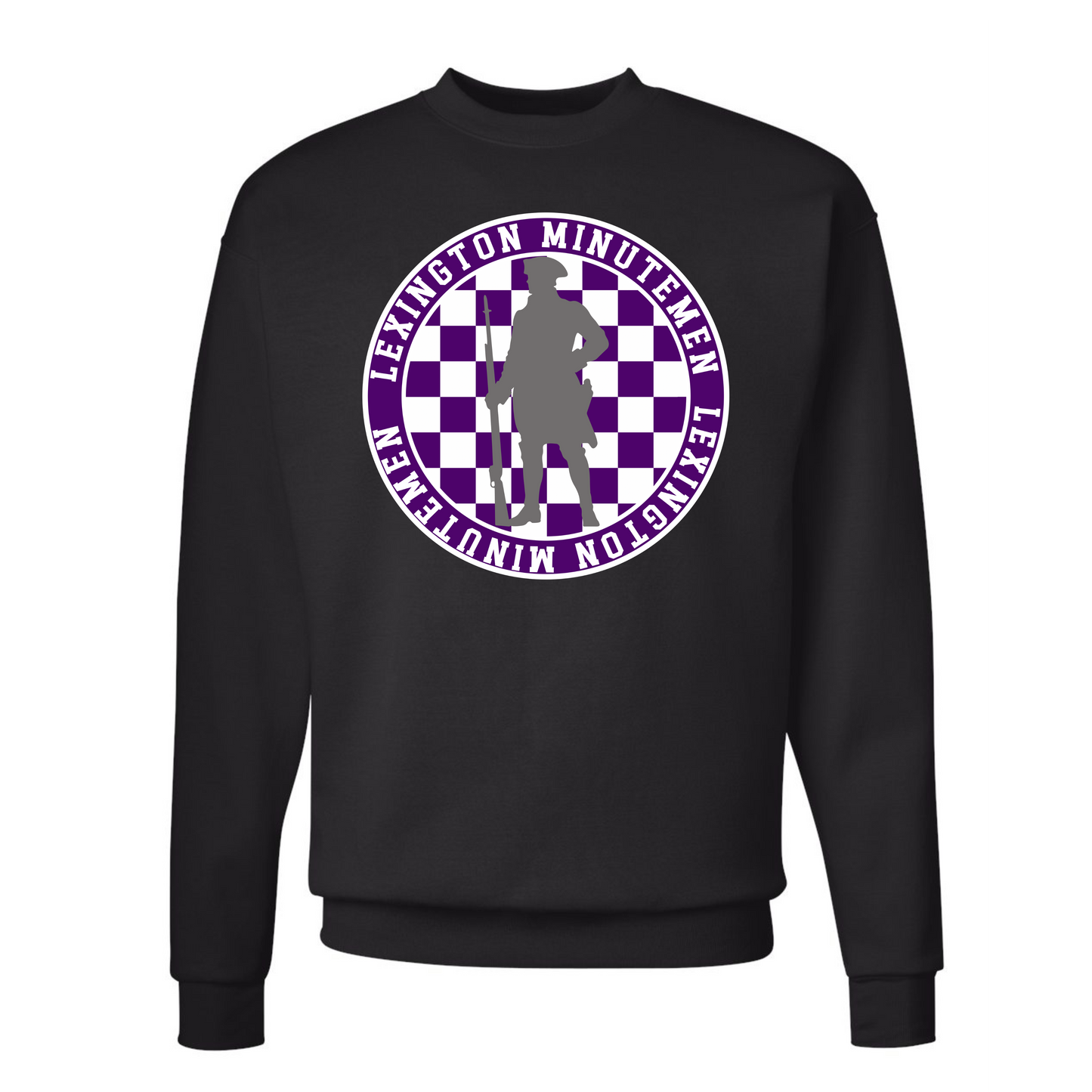 Lexington Minutemen Checkered Crew Neck