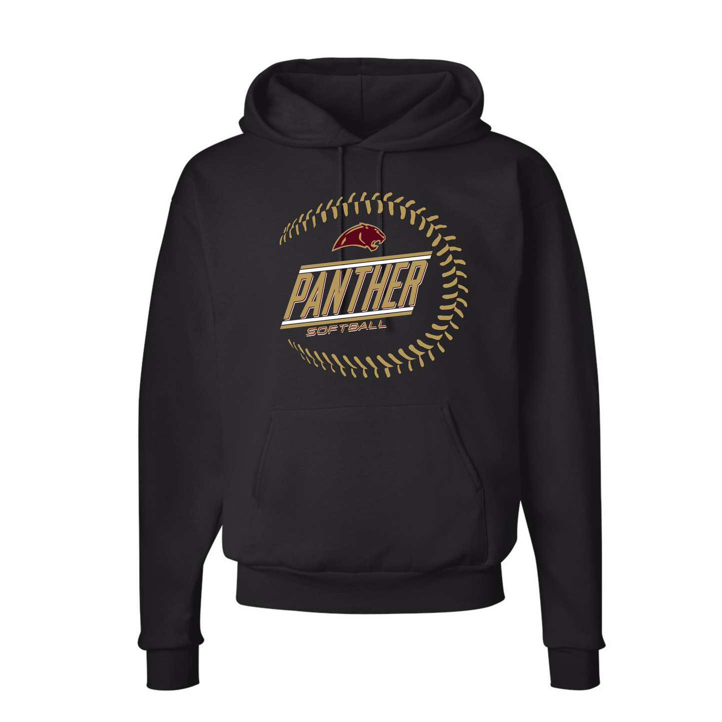 Leroy Panthers Black Softball Hoodie 2024 Design