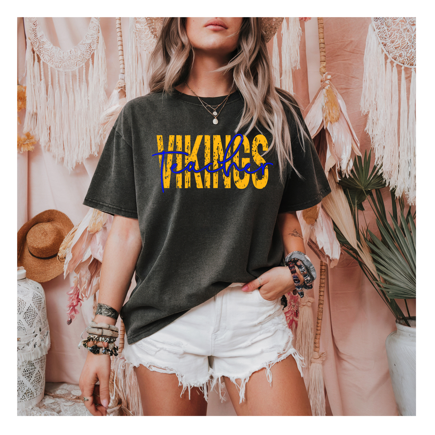Vikings Teacher Comfort Colors T-shirt