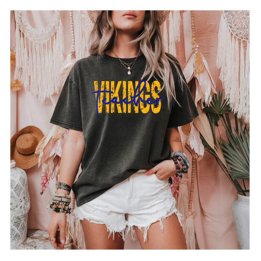 Vikings Teacher Comfort Colors T-shirt