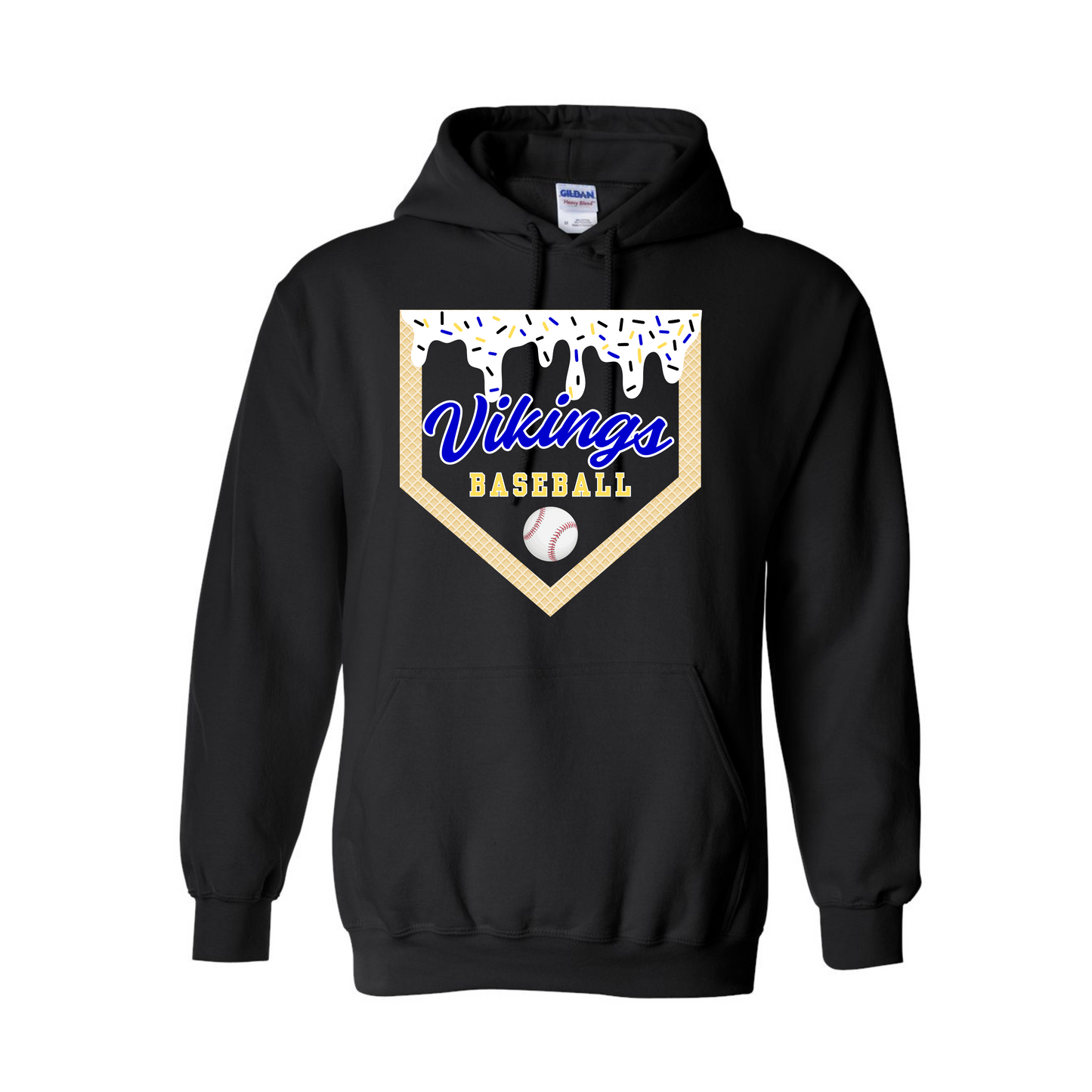 Vikings Black Ice Cream Drip Hoodie
