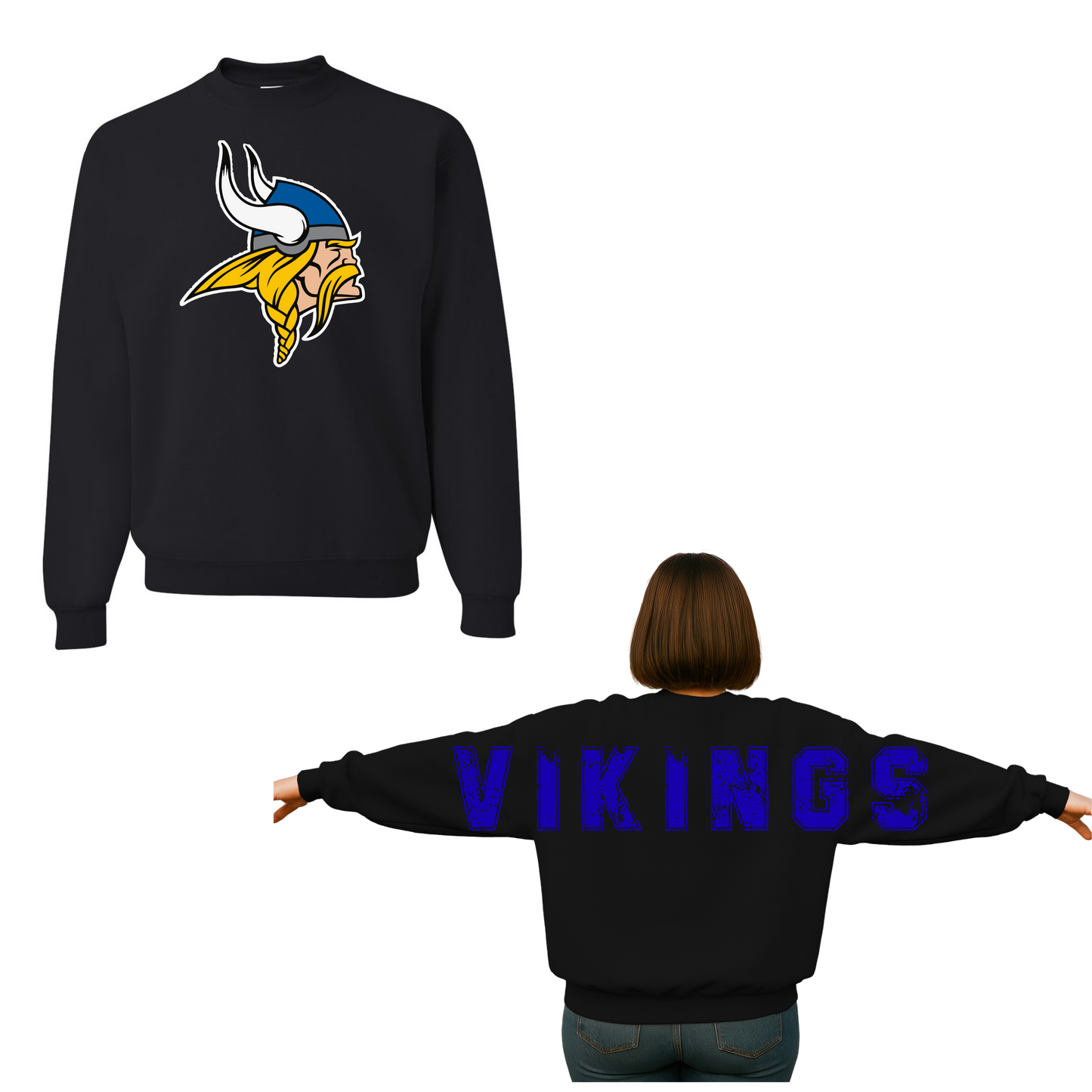 Vikings Across the Back Crew Neck