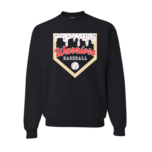 Warriors Ice Cream Drip Black Crew Neck