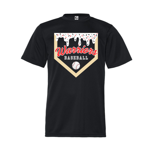 Warriors Baseball Drip Black Performance T-shirt