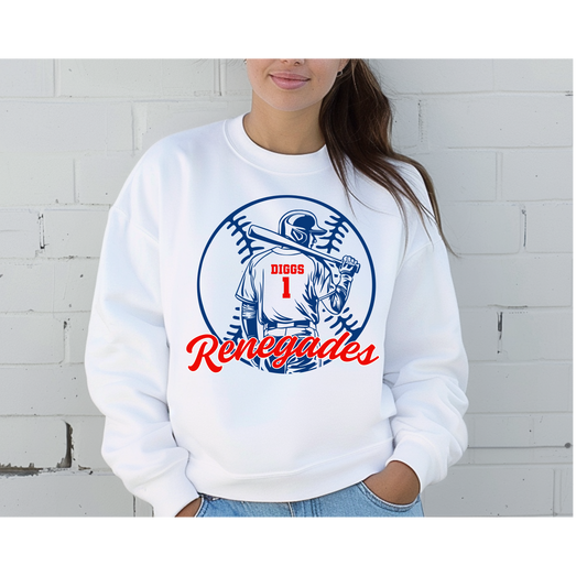 Custom Baseball Boy Sweatshirt