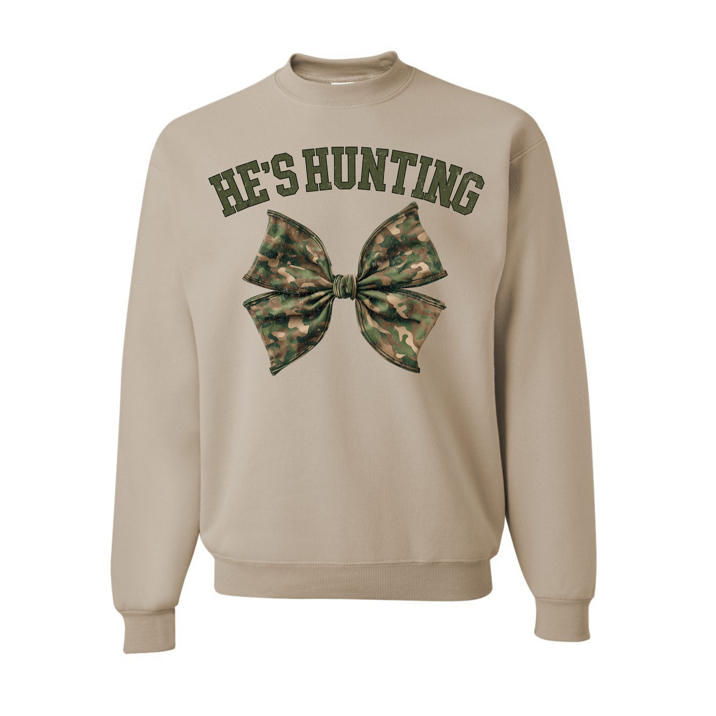 He's Hunting Sand Crew Neck