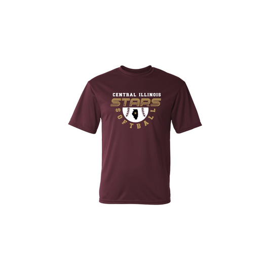 Performance Moisture Wicking Stars Softball T-shirt