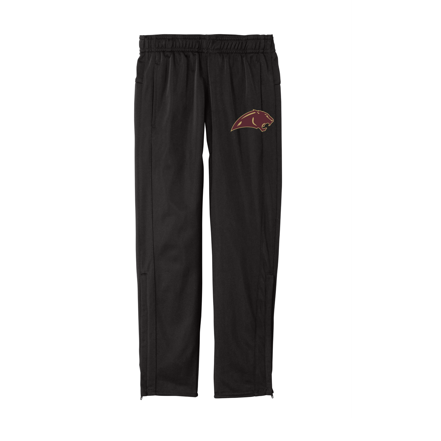 Panther Zipper Bottom Warm Up Track Pants