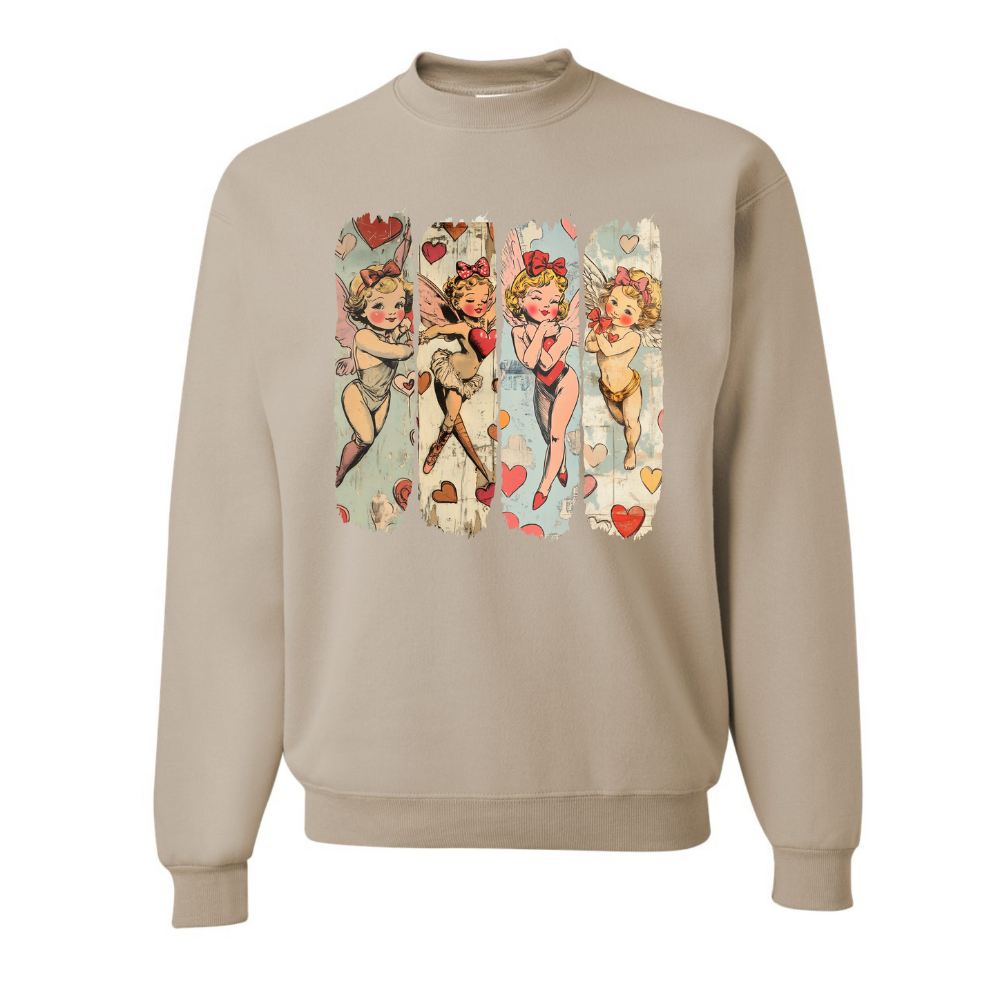 Valentine's Vintage Cupid Crewneck