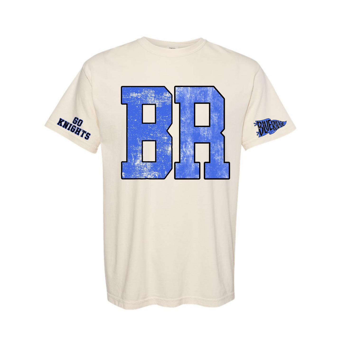 Blue Ridge Knights Big BR Ivory Comfort Colors T-Shirt