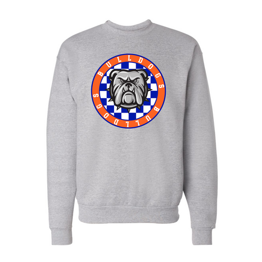 Mahomet Bulldogs Checkered Crew Neck