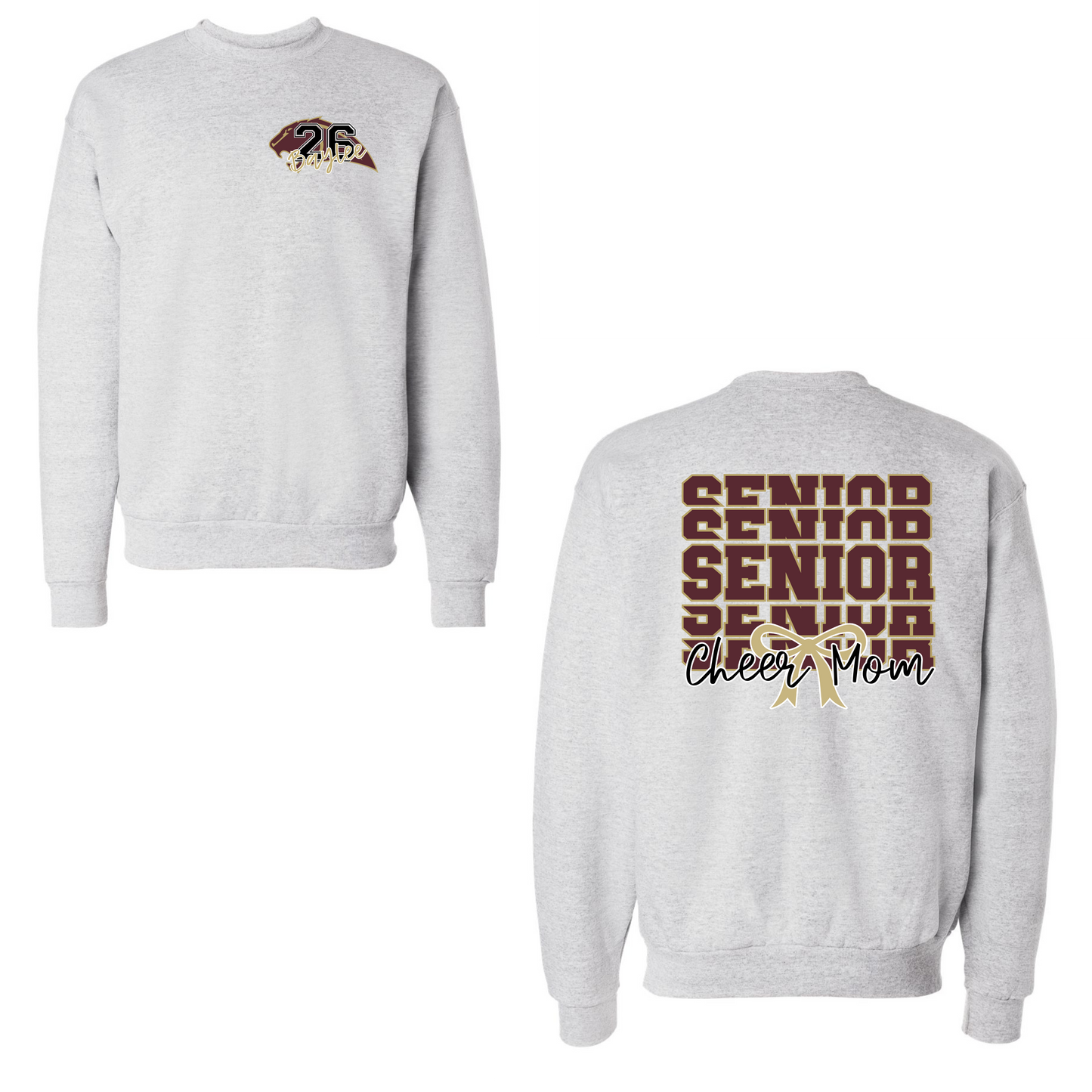 Leroy Senior Cheer Mom-2026 Hanes Crew Neck