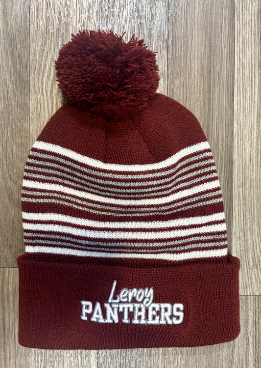 Maroon Striped Panthers Hat