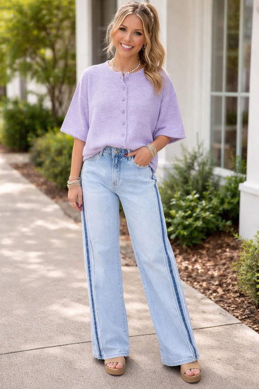 Blue Side Stripe Jeans
