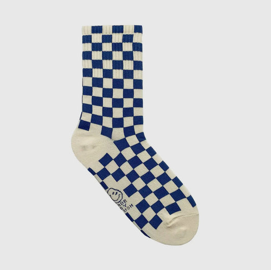 Blue Checker Socks