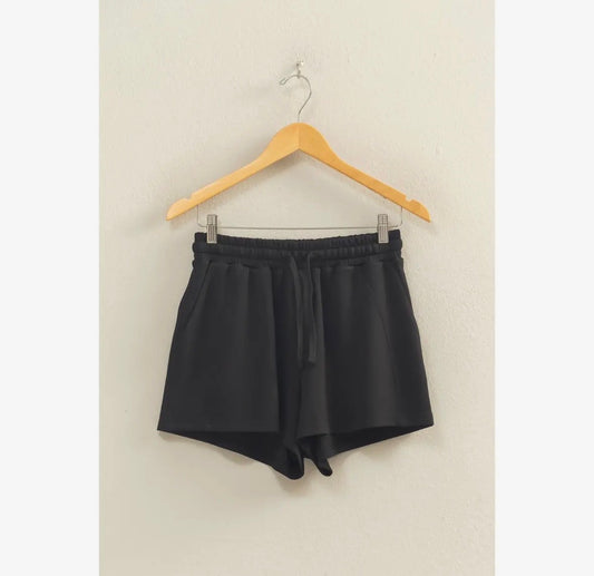 Drawstring waist shorts