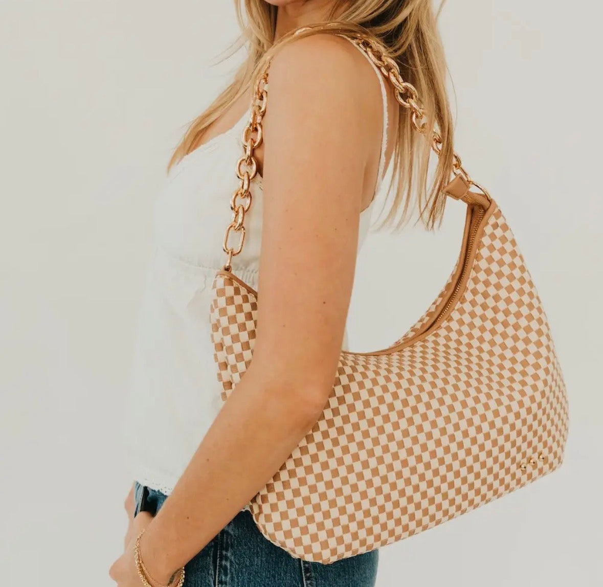 Pretty Simple Sienna Slouchy Woven Shoulder Bag