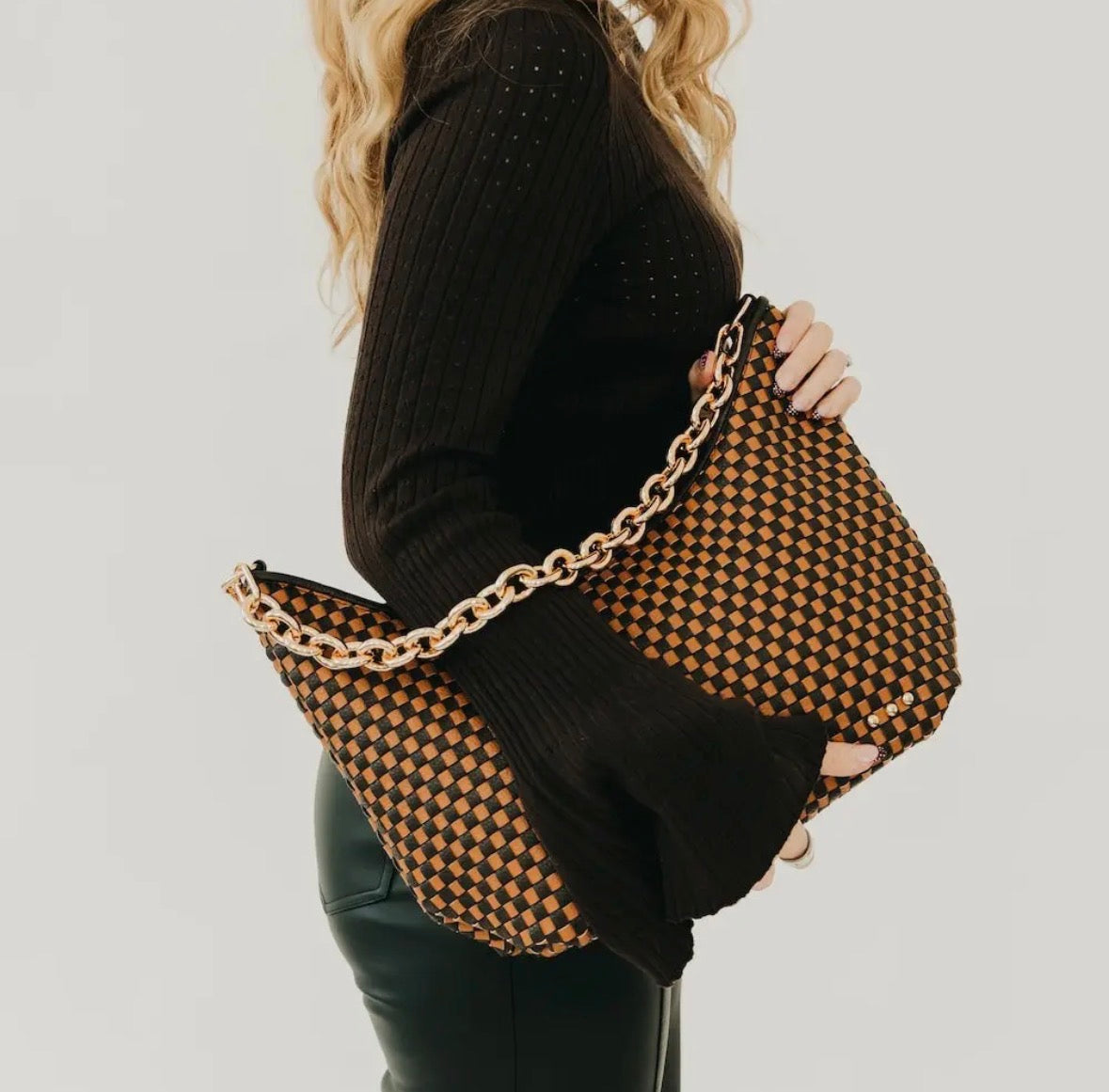 Pretty Simple Sienna Slouchy Woven Shoulder Bag
