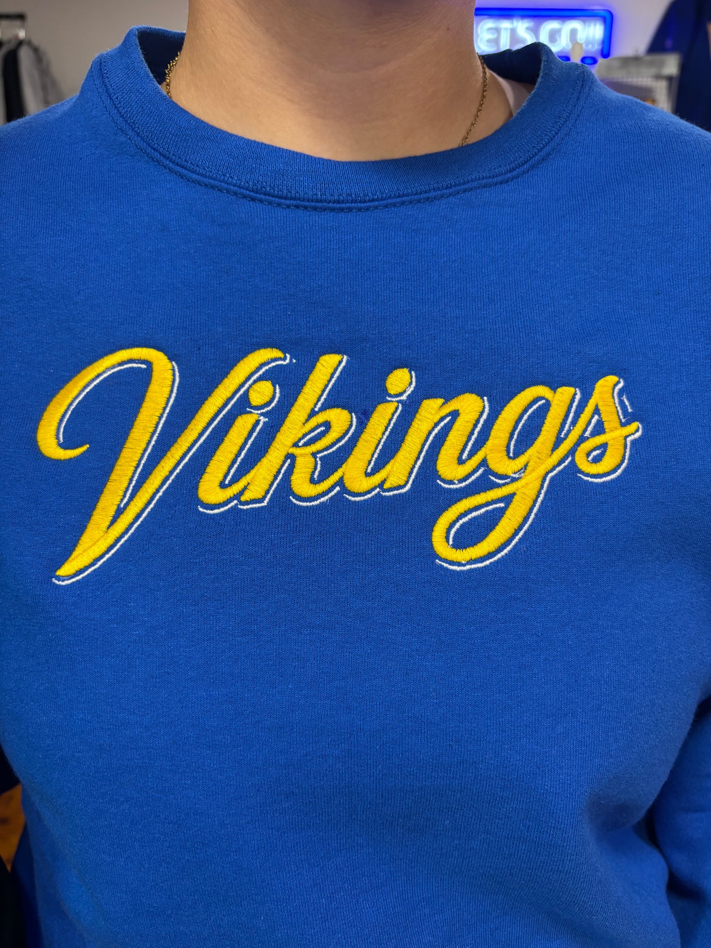 Vikings Embroidered Crew Neck