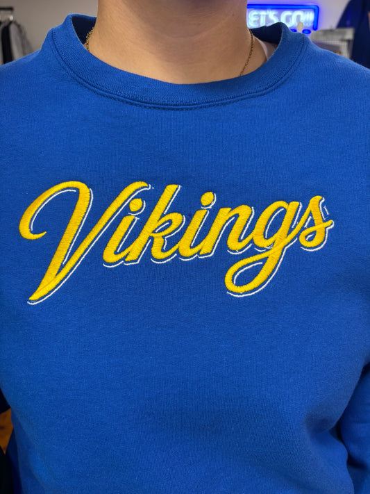 Vikings Embroidered Crew Neck