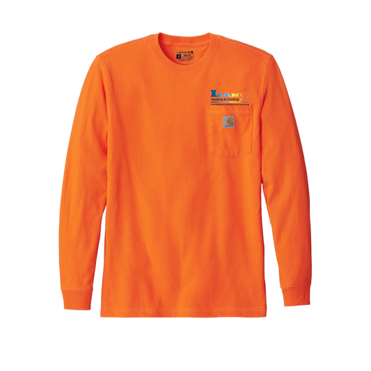Lanz Heating, Cooling, Plumbing and Underground Logo Carhartt Long Sleeve T-shirt
