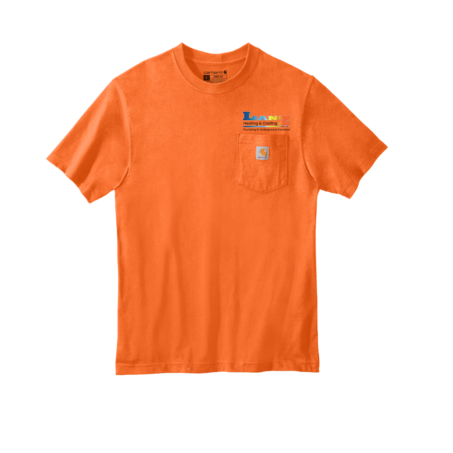 Lanz Heating, Cooling, Plumbing and Underground Logo Carhartt T-shirt