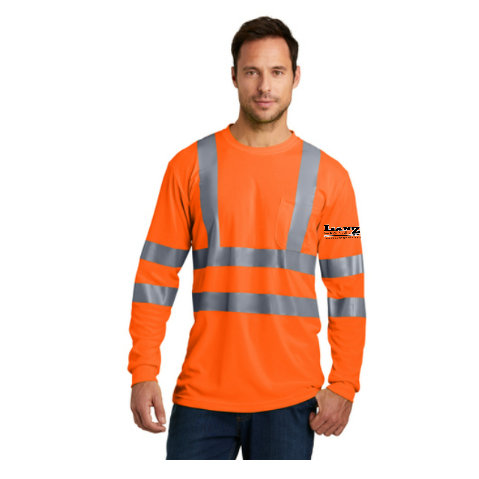 CS409 ANSI 107 Class 3 Long Sleeve Snag-Resistant Reflective T