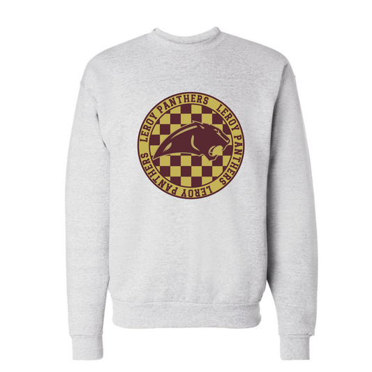 Leroy Panther Checkered Crew Neck