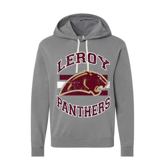 Leroy Panthers Gray Comfort Colors Hoodie with Vintage Design