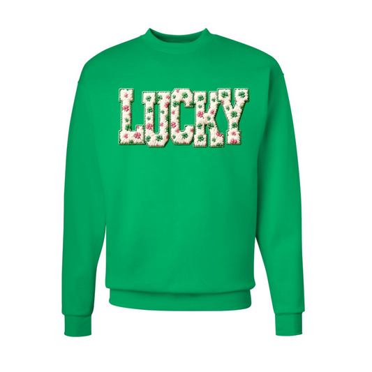 Green Lucky Crew Neck