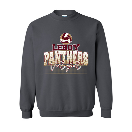 Leroy Volleyball Charcoal Gray Crew