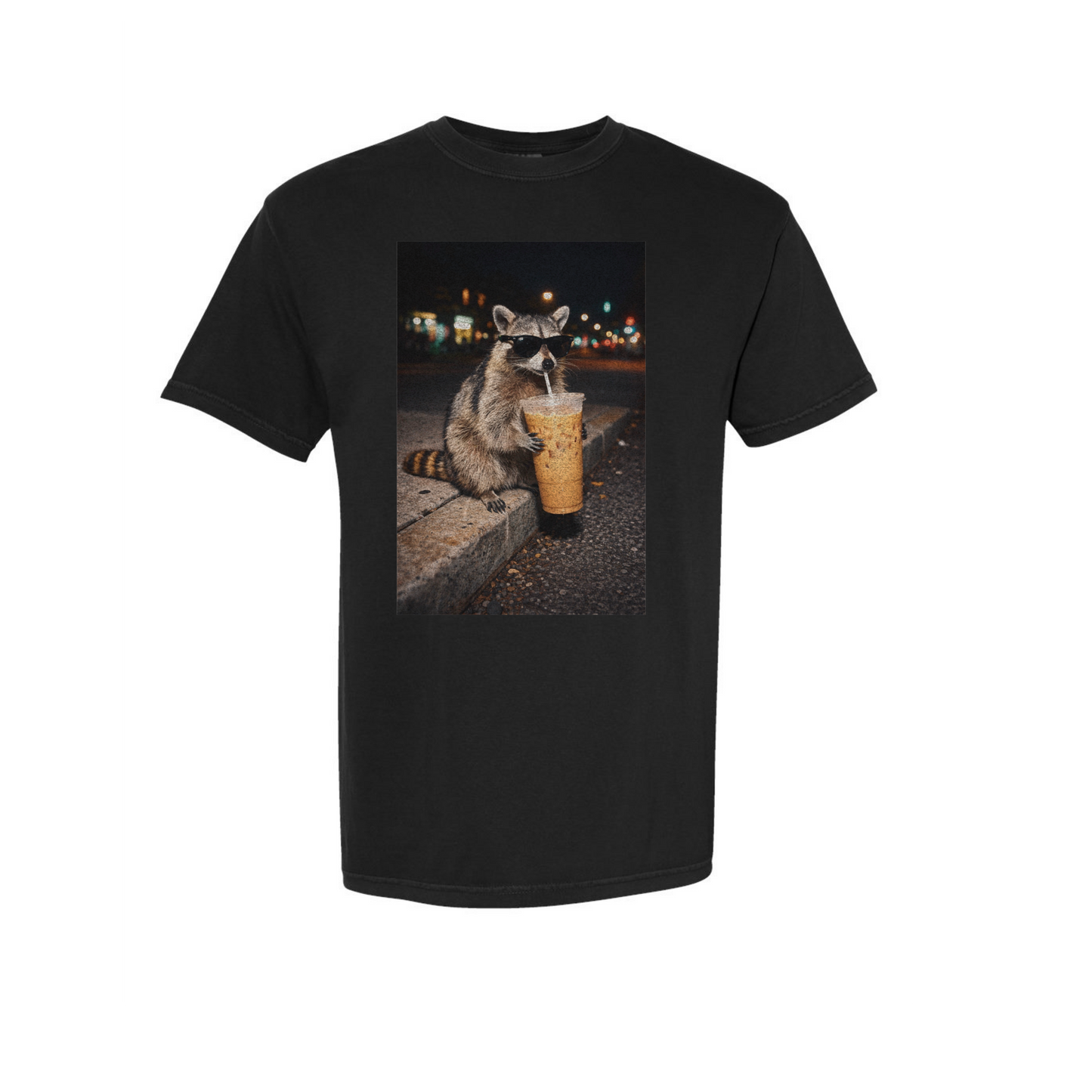Racoon Iced Coffee Comfort Colors T-Shirt
