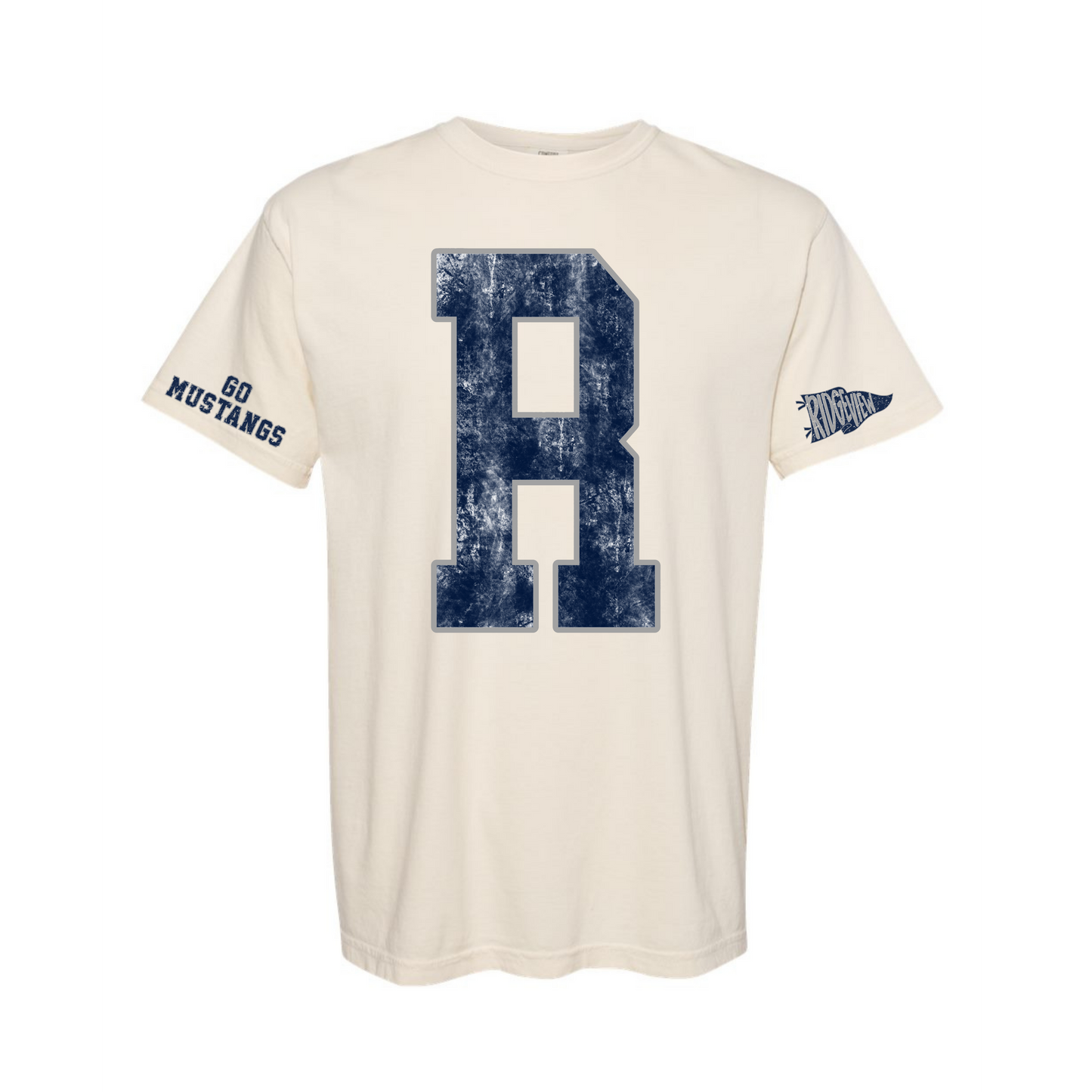 Ridgeview Mustangs Big R Ivory Comfort Colors T-Shirt