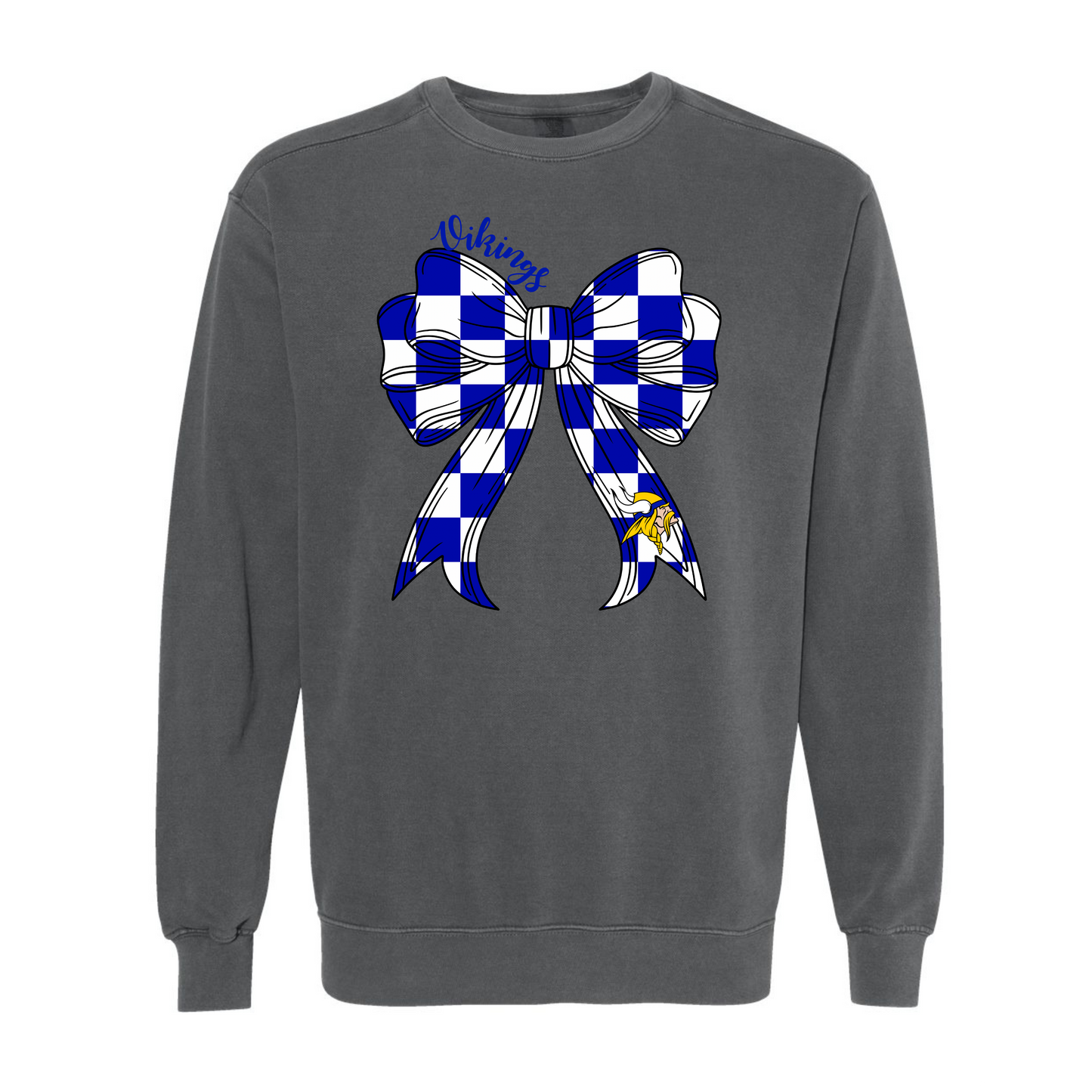 Tri Valley Checker Bow Crew Neck