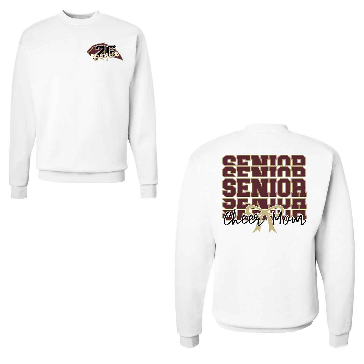 Leroy Senior Cheer Mom-2026 Hanes Crew Neck