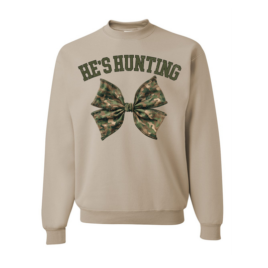 He's Hunting Sand Crew Neck